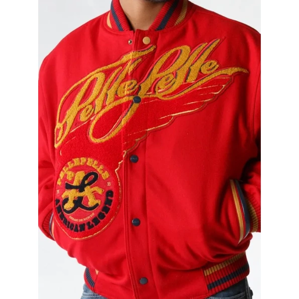 Pelle Pelle American Legend Signature Red Varsity Jacket