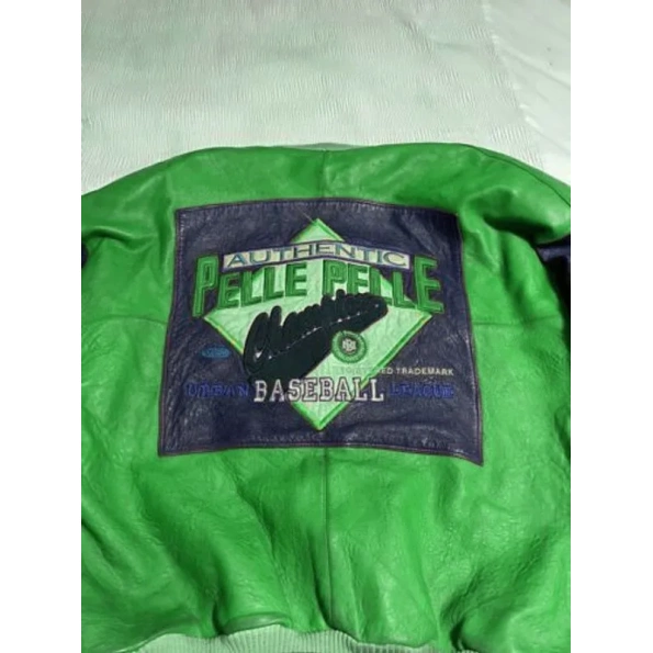 Pelle Pelle Authentic Baseball Urban League Green Jacket