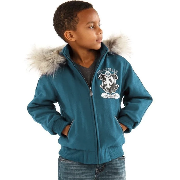 31a-1-595x595-1.webp Pelle Pelle Kids Back to School Turquoise Jacket