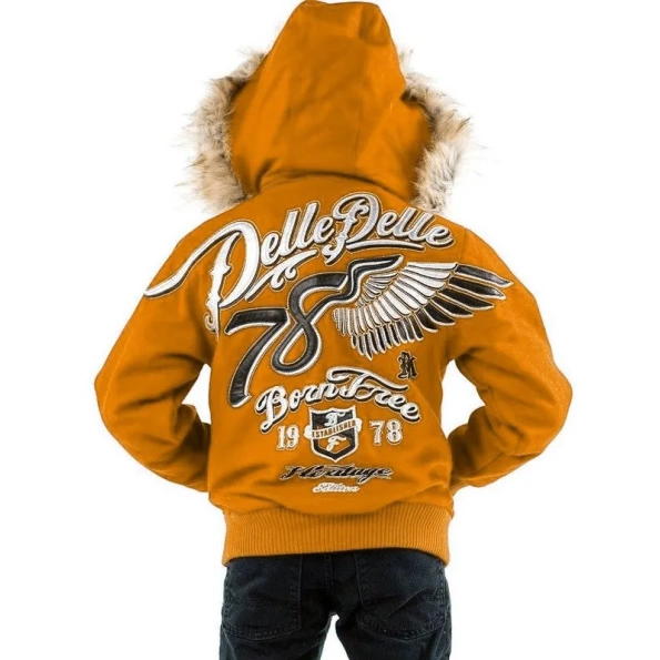 39a-2-595x595-1.webp Pelle Pelle Kids 78 Born Free Mustard Wool Jacket