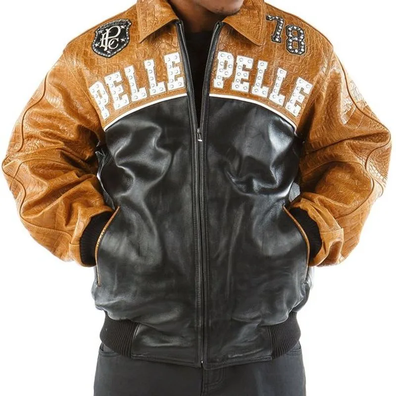 Pelle Pelle Mustard and Black Leather Jacket