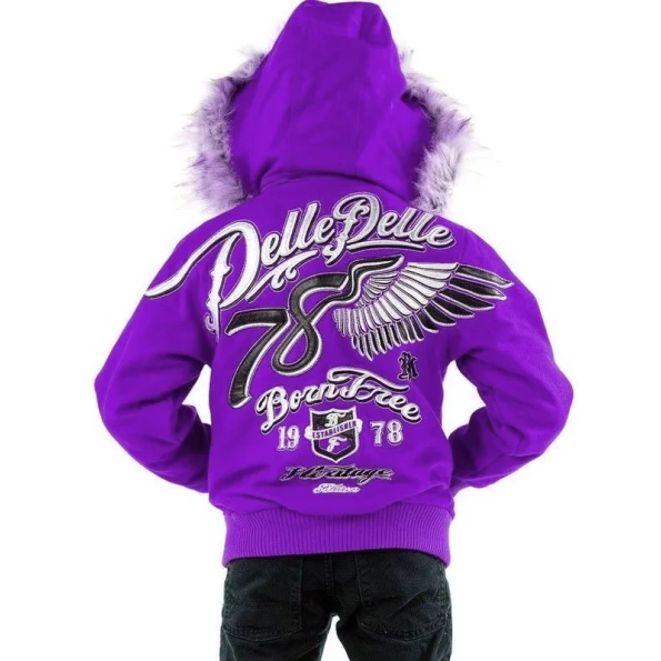 42a-2-595x595-2.webp Pelle Pelle Kids 78 Born Free Purple Wool Jacket