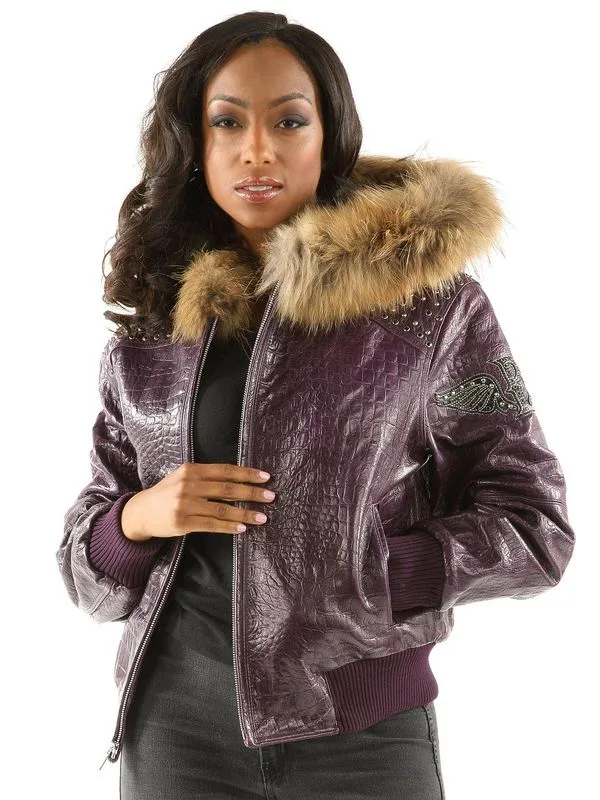 46981230_10155863602288144_8850483719245398016_n-jpg.webp Pelle Pelle Fur Hooded Purple Leather Jacket