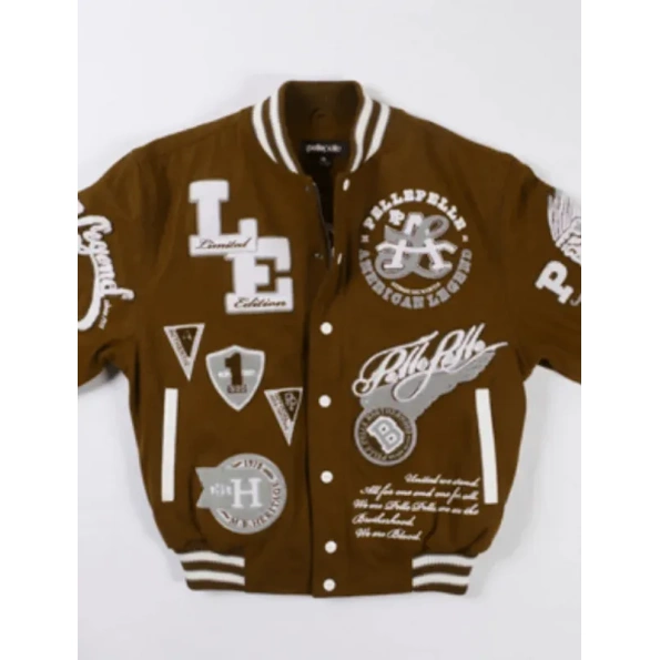 87a-1-595x595-1.webp Pelle Pelle American Legend Limited Edition Brown Varsity Jacket