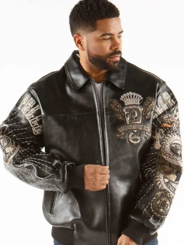 Classic-Pelle-Pelle-Black-Dragon-Print-Leather-Jacket.webp Classic Pelle Pelle Black Dragon Print Leather Jacket - Image 1