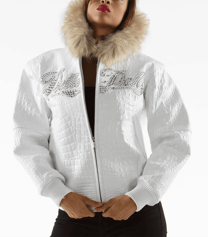 Ladies Encrusted Varsity Script Jacket