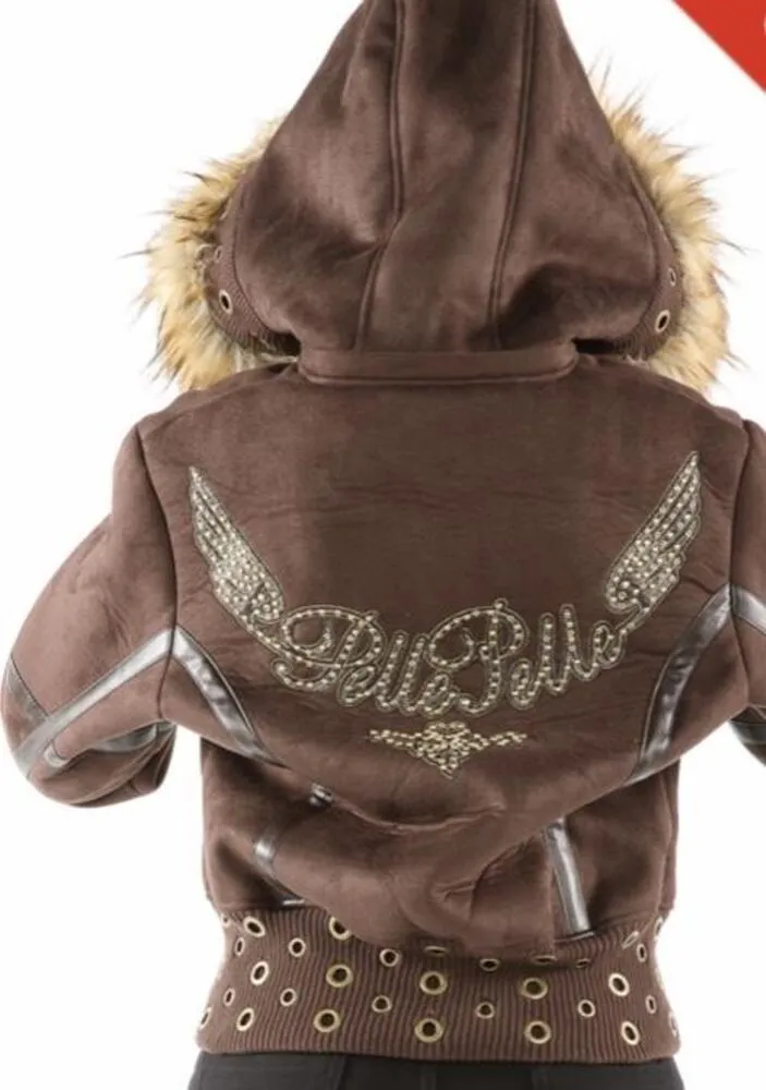 Ladies-Pelle-Pelle-Wing-Brown-Hoodie.webp Ladies Pelle Pelle Wing Brown Hoodie