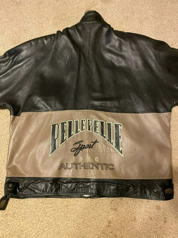 Marc Buchanan Pelle Pelle Black and Brown Leather Jacket