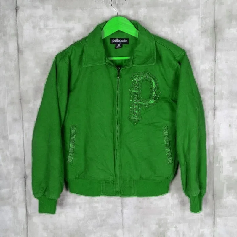 Pelle Pelle Marc Buchanan Mens Vintage Dark Green Jacket