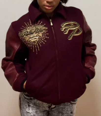 Maroon Pelle Pelle Greatest Of All Time Varsity Jacket