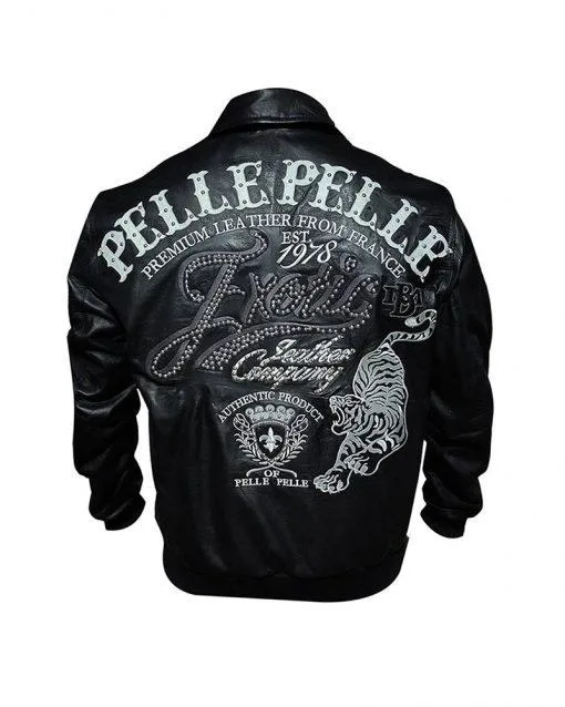Men Pelle Pelle Exotic Ghost Leather Jacket