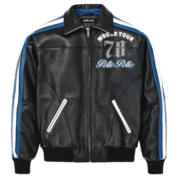 Men Pelle Pelle World Tour Plush Black Jacket