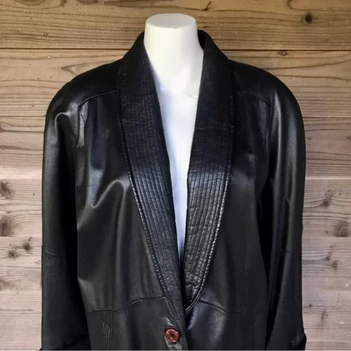 Pelle Milano Ny Oversized Black Single Button Blazer