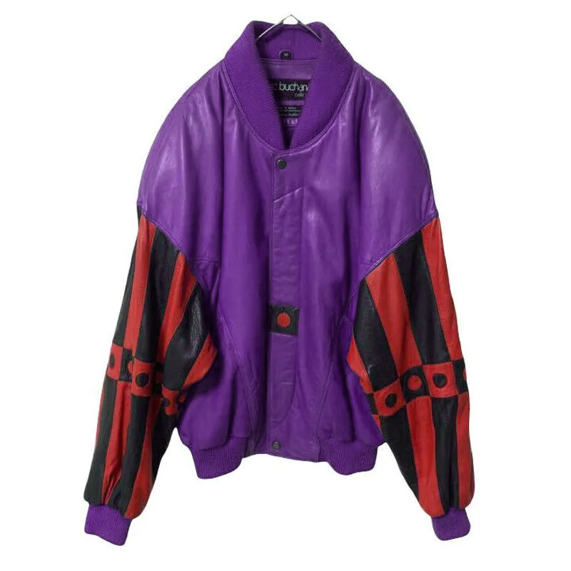 Pelle-Pelle-90s-Marc-Buchanan-Purple-Leather-Jacket-3.jpg Pelle Pelle 90s Marc Buchanan Purple Leather Jacket - Image 1