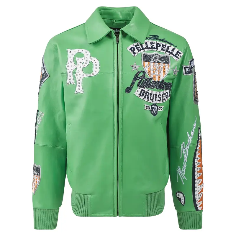 Pelle-Pelle-American-Bruiser-Green-Jacket.webp Pelle Pelle American Bruiser Green Jacket - Image 1