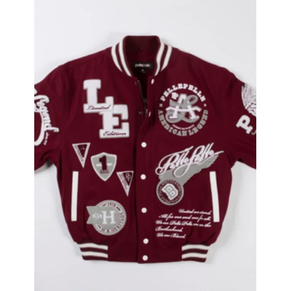 Pelle Pelle American Legend Limited Edition Maroon Varsity Jacket