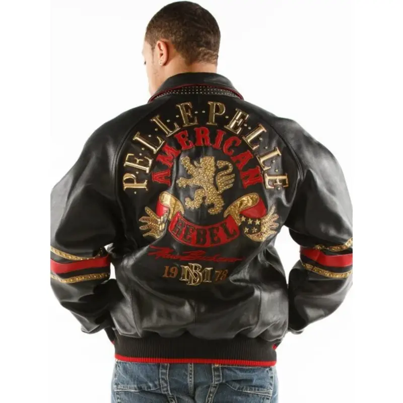 Pelle-Pelle-American-Rebel-Black-Leather-Jacket.webp Pelle Pelle American Rebel Black Leather Jacket - Image 1
