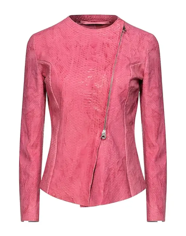 Pelle Pelle Biker Ovine Pink Leather Jacket