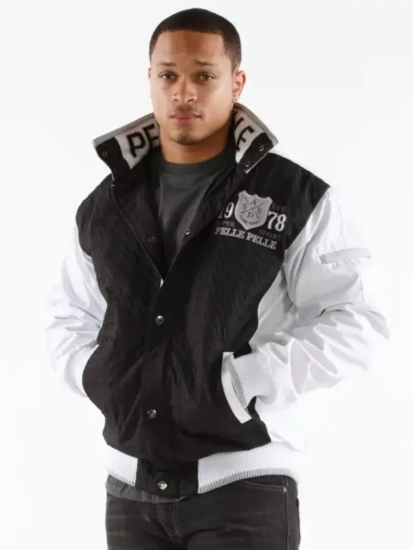 Pelle-Pelle-Black-And-White-Super-Sport-Jacket.webp Bold Pelle Pelle Black & White Sport Jacket - Image 1