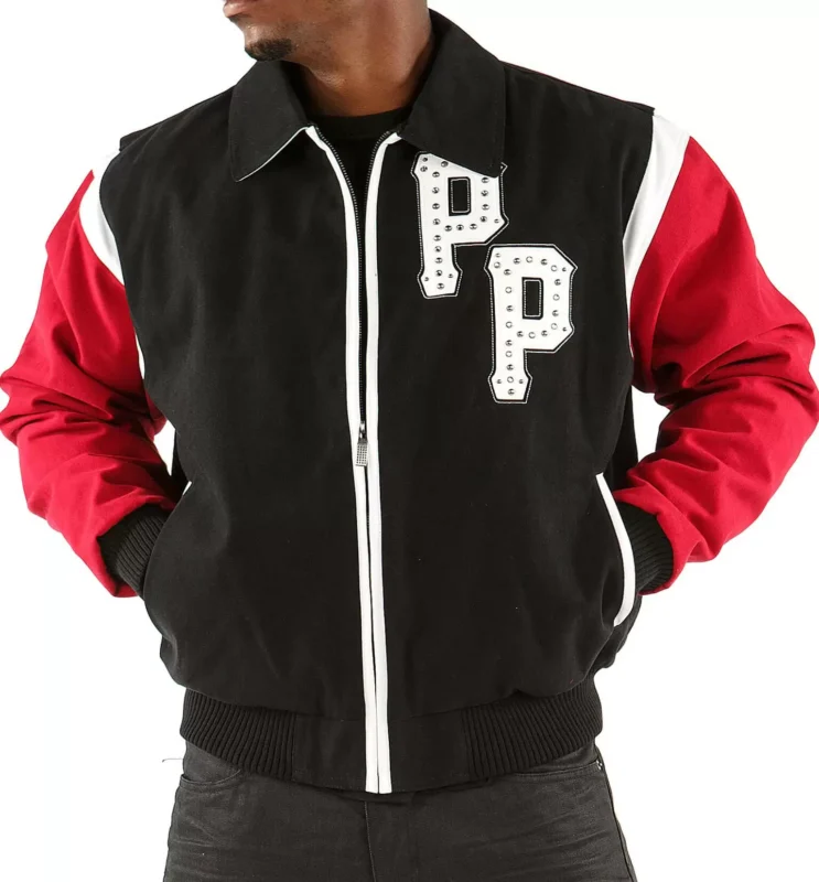 Pelle Pelle Black Red Street Kings Wool Jacket