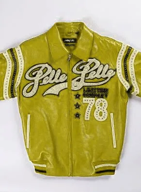 Pelle Pelle Mustard Varsity Leather Jacket