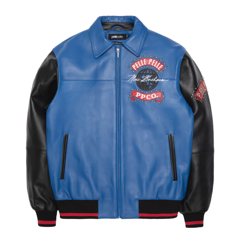 Pelle-Pelle-Blue-and-Black-World-Tour-Jacket.webp Pelle Pelle Blue and Black World Tour Jacket