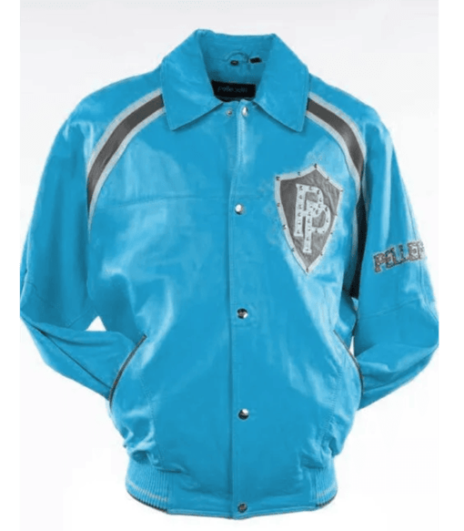 Pelle Pelle Bright Turquoise Varsity Jacket