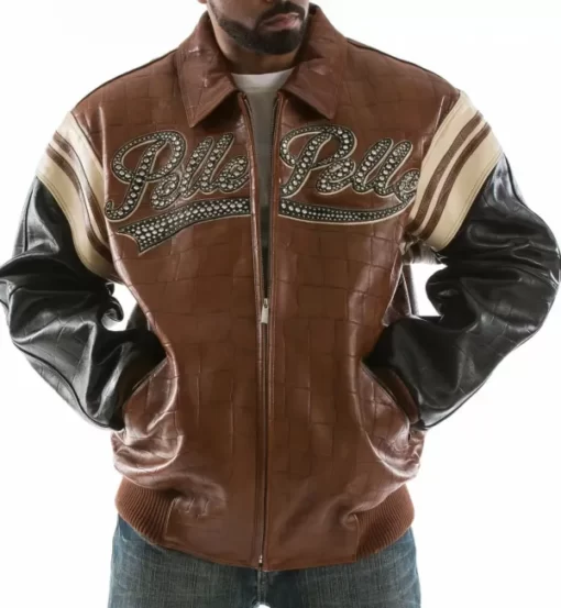 Pelle Pelle Brown Vintage 1978 Studded Leather Jacket