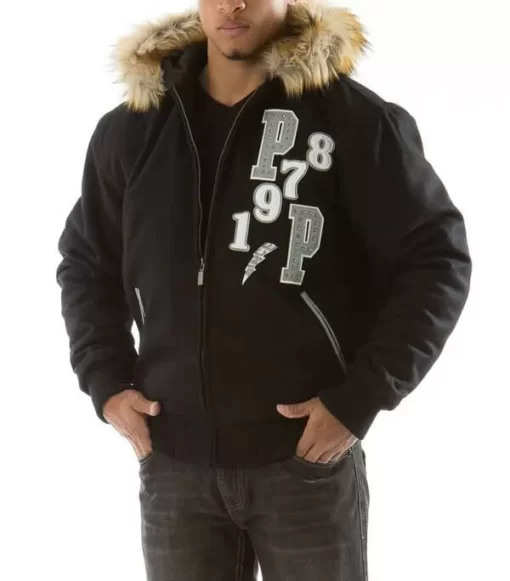 Pelle Pelle Come Out Fighting Tiger Fur Hood Jacket