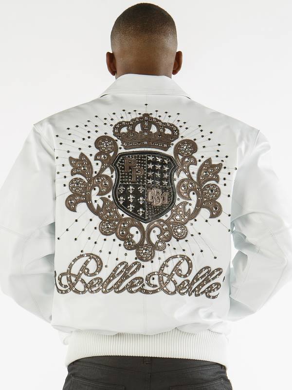 Pelle Pelle Crest Leather White Jacket