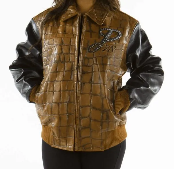 Pelle Pelle Exotic Studded Mustard Black Jacket