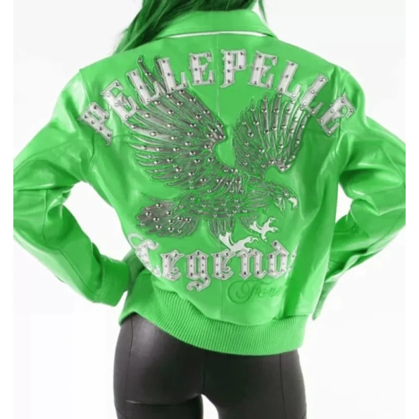Pelle-Pelle-Green-Legends-Forever-Eagle-Jacket.webp Pelle Pelle Green Legends Forever Eagle Jacket