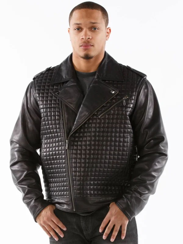 Pelle Pelle Houndstooth Biker Jacket