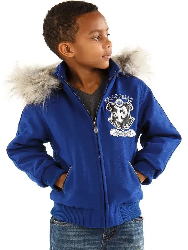 Pelle-Pelle-Kids-Back-to-School-Royal-Blue-Jacket.webp Pelle Pelle Kids Back to School Royal Blue Jacket - Image 1