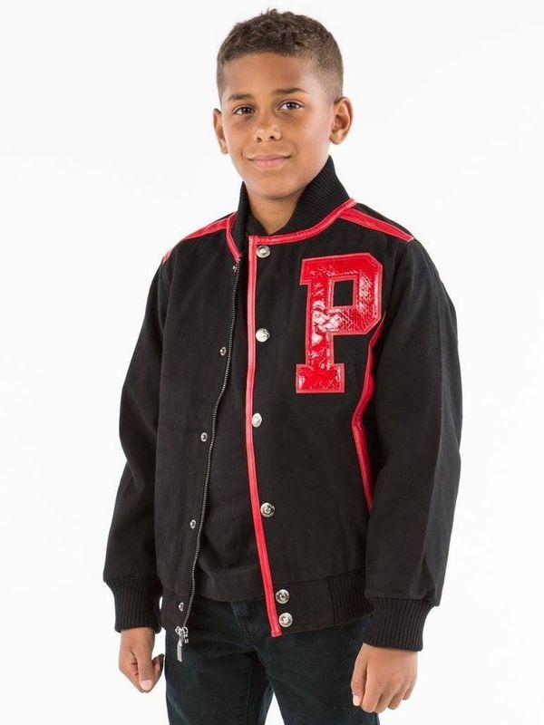 Pelle-Pelle-Kids-Black-Red-Detroit-Jacket.jpeg Pelle Pelle Kids Black & Red Detroit Jacket - Image 1