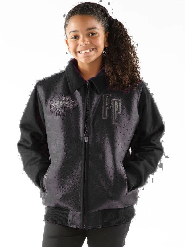 Pelle-Pelle-Kids-Black-Shirt-Collar-Jacket.jpg Pelle Pelle Kids Black Shirt Collar Jacket - Image 1