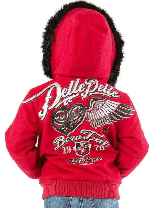 Pelle Pelle Kids Born Free Heritage Red Wool Jacket