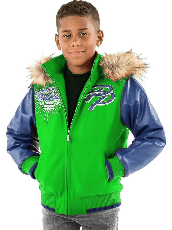 Pelle Pelle Kids Limited Edition Blue & Green Jacket
