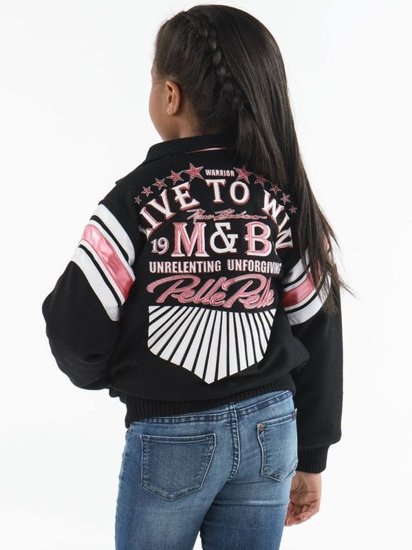 Pelle-Pelle-Kids-Live-to-Win-Black-MB-Jacket.jpg Pelle Pelle Kids Live to Win Black M&B Jacket - Image 1