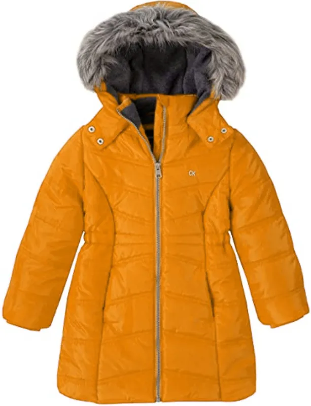 Pelle Pelle Kids Long Puffer Aerial Cabaret Mustard Coat