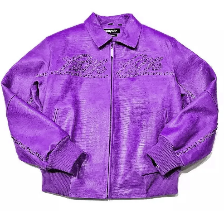 Pelle Pelle Mens Marc Buchanan Dark Purple Signature Jacket