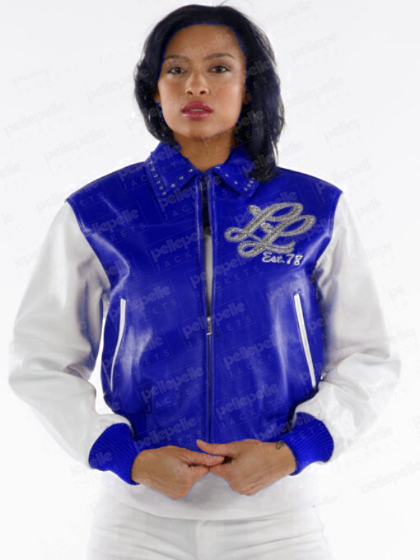 Pelle-Pelle-Ladies-Notorious-Blue-Jacket.jpg Pelle Pelle Ladies Notorious Blue Jacket - Image 1