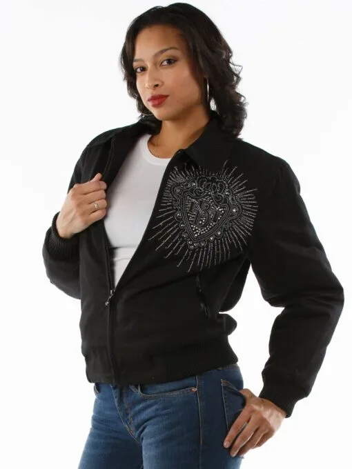 Pelle Pelle Ladies Platinum & Diamonds Black Jacket