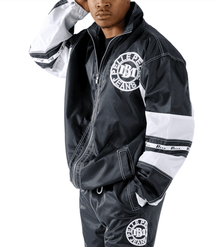 Pelle-Pelle-MB-Jean-Nylon-Black-White-Tracksuit.png Pelle Pelle MB Jean Nylon Black & White Tracksuit - Image 1