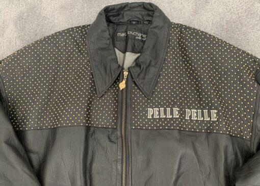 Pelle Pelle Marc Buchanan Gold Studded Black Jacket
