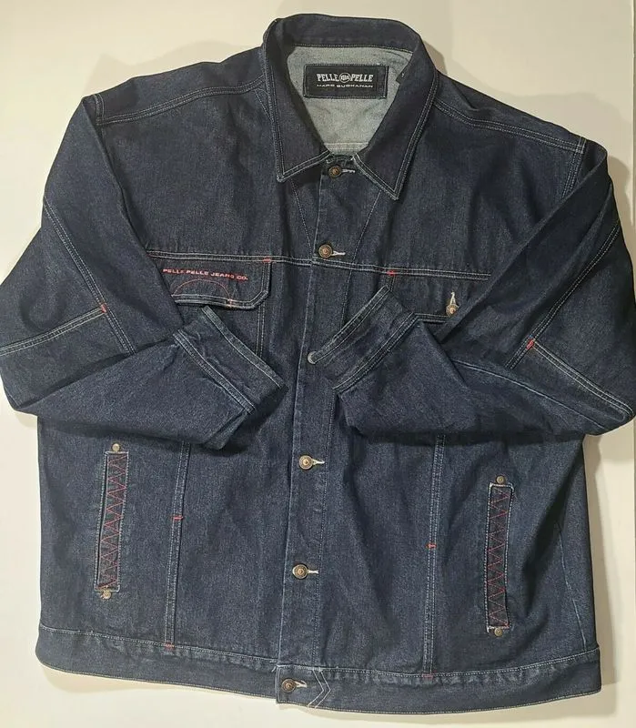 Pelle Pelle Marc Buchanan Mens Denim Blue Jacket