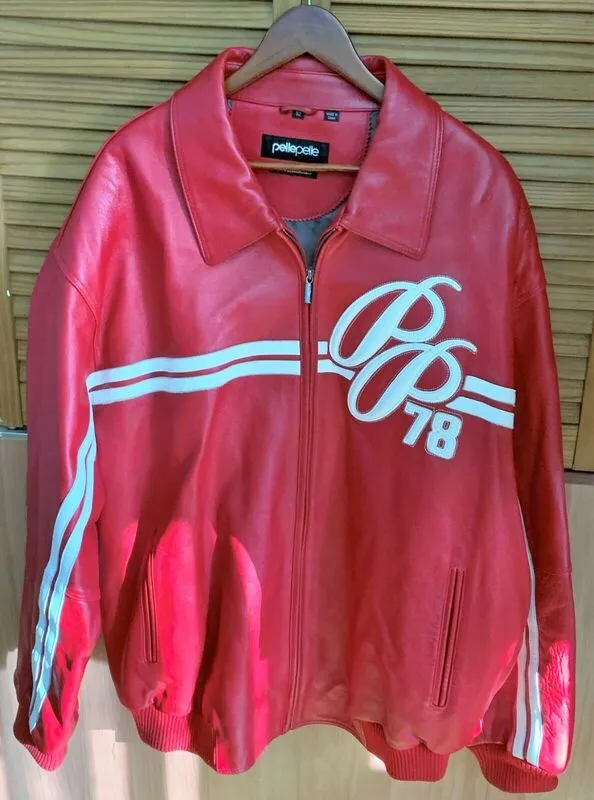 Pelle Pelle Marc Buchanan Soda Club Red Leather Jacket