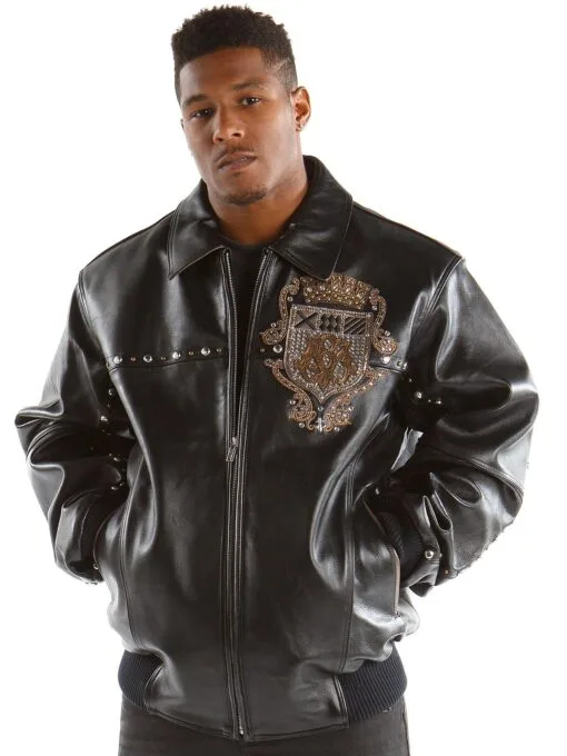Pelle Pelle Mb Emblem Black & Golden Jacket