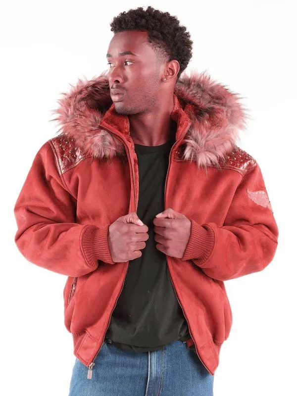 Pelle Pelle Mens Airborne Brown Hooded Jacket