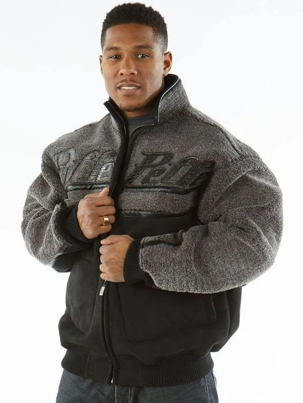 Pelle-Pelle-Mens-Authentic-Gray-Black-Wool-Jacket.webp Pelle Pelle Mens Authentic Gray & Black Wool Jacket
